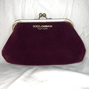 Dolce & Gabbana Women's Red Velvet Coin Purse